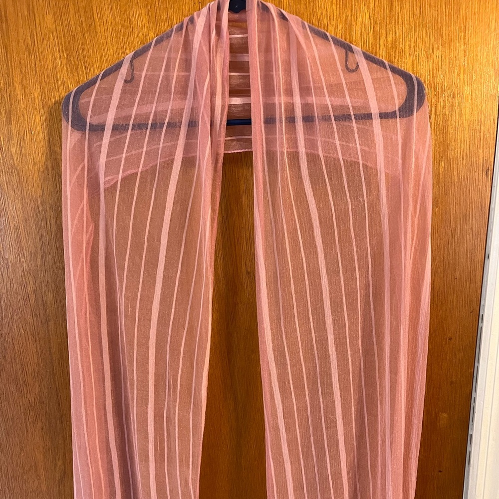 Pink scarf/wrap with fringe